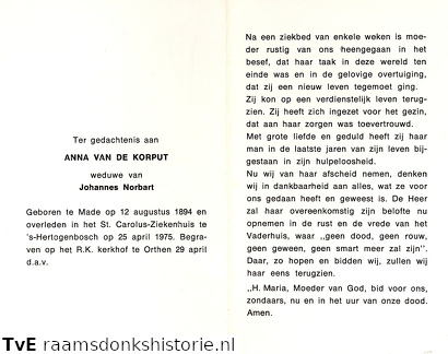 Anna van de Korput- Johannes Norbart